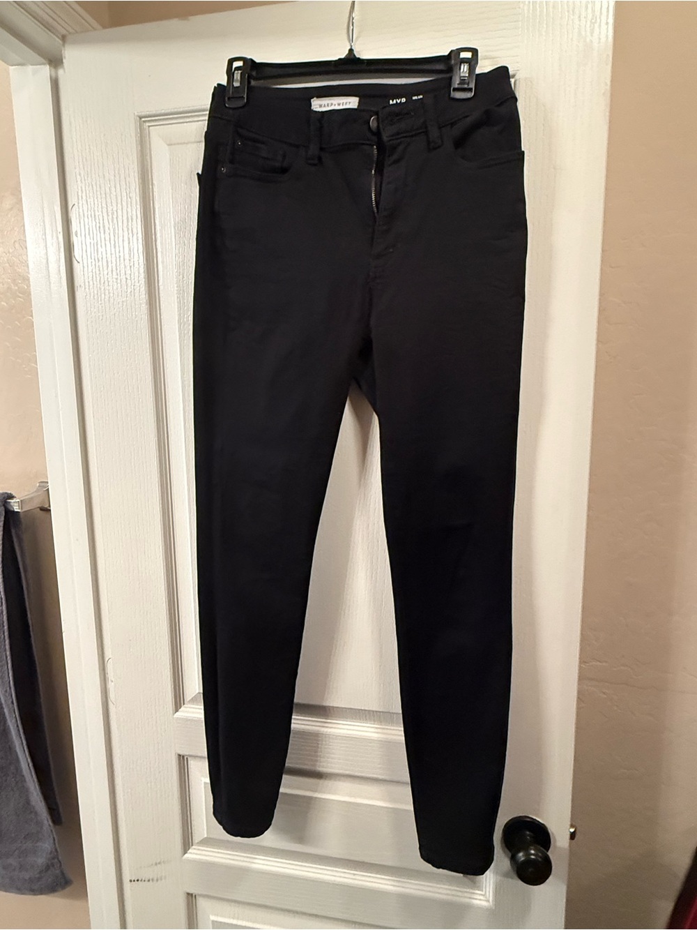 Warp + Weft Black High-Rise Skinny Jeans